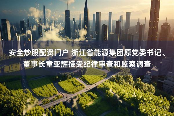 安全炒股配资门户 浙江省能源集团原党委书记、董事长童亚辉接受纪律审查和监察调查
