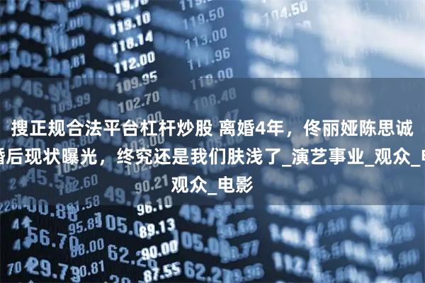 搜正规合法平台杠杆炒股 离婚4年，佟丽娅陈思诚离婚后现状曝光，终究还是我们肤浅了_演艺事业_观众_电影
